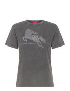 Damacia Tops T-shirts & Tops Short-sleeved Grey HUGO