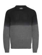 Alpaca Mateo Dip Dye Knit Tops Knitwear Round Necks Black Mads Nørgaar...