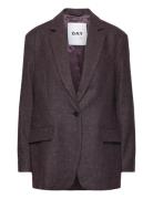 Allen - Sprinkled Wool Blazers Single Breasted Blazers Burgundy Day Bi...