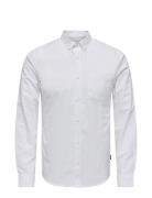 Onsremy Ls Reg Wash Oxford Shirt Tops Shirts Casual White ONLY & SONS