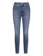 High Rise Super Skinny Ankle Bottoms Jeans Skinny Blue Calvin Klein Je...