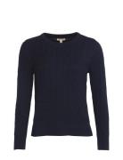 Barbour Hampton Knit Tops Knitwear Jumpers Navy Barbour