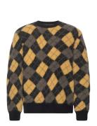 Fitzroy Crew Tops Knitwear Round Necks Yellow AllSaints