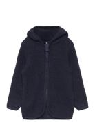 Jacket Ears Soft Wool Tops Sweat-shirts & Hoodies Hoodies Navy Hutteli...