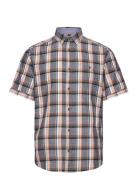 Checked Slubyarn Shirt Tops Shirts Casual Navy Tom Tailor