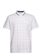 Allover Printed Polo Tops Polos Short-sleeved White Tom Tailor