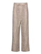 Pantalon Project Python Bottoms Trousers Wide Leg Beige ROSEANNA