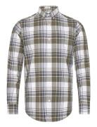 Reg Poplin Check Shirt Tops Shirts Casual Khaki Green GANT