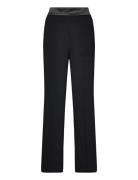 Bonita Shiny Bottoms Trousers Straight Leg Black Stylein