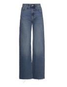 High-Waist Wideleg Jeans Bottoms Jeans Wide Blue Mango