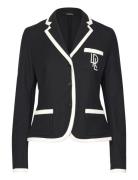 Two-T Stretch Cotton Piqué Blazer Blazers Single Breasted Blazers Blac...