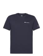 Crewneck T-Shirt Sport T-shirts Short-sleeved Navy Champion