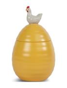 Ellen Jar With Lid Hen Home Decoration Decorative Platters Yellow Saga...