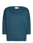 A2561, Milasz R-Neck Pullover Tops Knitwear Jumpers Blue Saint Tropez