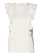 Organic Top Tops Blouses Sleeveless White Rosemunde