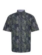 Comfort Printed Shirt Tops Shirts Short-sleeved Navy Tom Tailor