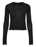 Cara Top Tops T-shirts & Tops Long-sleeved Black Residus