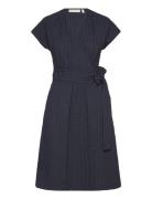 Edenaiw Wrap Dress Polvipituinen Mekko Blue InWear