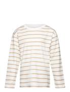 Top Stripe Tops Sweat-shirts & Hoodies Sweat-shirts Beige Lindex