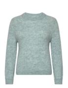 Vijamina O-Neck L/S Knit Top - Noos Tops Knitwear Jumpers Blue Vila