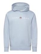 Printed Graphic Hoodie Tops Sweat-shirts & Hoodies Hoodies Blue GANT