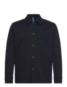 Jesse Organic Cotton Overshirt Tops Overshirts Navy FRENN