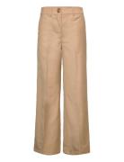 Trousers Bottoms Trousers Wide Leg Beige Sofie Schnoor