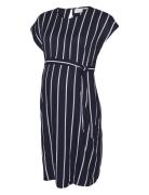 Mlmisty Cap Stripe Wo Abk Dress Polvipituinen Mekko Navy Mamalicious