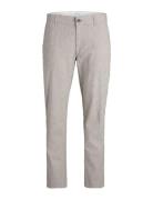 Jpstollie Jjdave Linen Dek Bottoms Trousers Chinos Grey Jack & J S