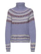 Cuthurid Rollneck Tops Knitwear Turtleneck Blue Culture