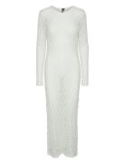 Pcnaya Ls O-Neck Lace Maxi Dress D2D Jit Polvipituinen Mekko White Pie...