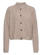 Alphagz Short Cardigan Noos Tops Knitwear Cardigans Beige Gestuz