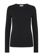 Lr-Numbia Tops T-shirts & Tops Long-sleeved Black Levete Room