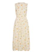 Mschrojan Vlora Sl Dress Aop Polvipituinen Mekko Yellow MSCH Copenhage...