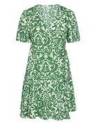 Yasgreena 2/4 Wrap Dress S. Lyhyt Mekko Green YAS