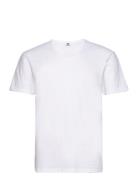 Dovre T-Shirts V-Neck Organic Tops T-shirts Short-sleeved White Dovre