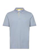 Reg Contrast Pique Ss Polo Tops Polos Short-sleeved Blue GANT