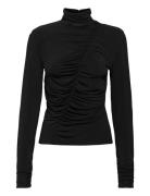 Odagz Blouse Tops T-shirts & Tops Long-sleeved Black Gestuz