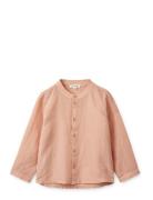 Austin Linen Shirt Tops Shirts Long-sleeved Shirts Orange Liewood