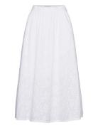 Skirt Fiona Embroidery Pitkä Hame White Lindex