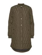 Kashally Quilted Coat Tikkitakki Green Kaffe