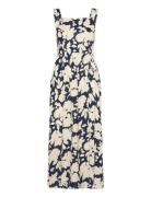 Evangelinell Mini Dress Sl Polvipituinen Mekko Blue Lollys Laundry
