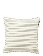 Stripe Structured Linen/Cotton Pillow Cover Home Textiles Cushions & B...