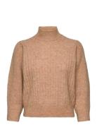 Dita Strik Pullover Tops Knitwear Turtleneck Beige Minus