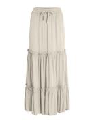 Vimesa Hw Long Skirt/Su/Ft/Ka Pitkä Hame Beige Vila