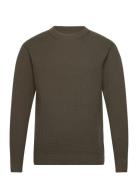 Sdhami Tops Knitwear Round Necks Khaki Green Solid