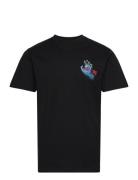 Melting Hand Tops T-shirts Short-sleeved Black Santa Cruz