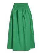 Vimia Hw Midi Skirt/Ka Polvipituinen Hame Green Vila