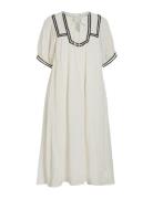 Vimanda S/S Midi Dress Polvipituinen Mekko White Vila