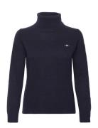 Extrafine Rollneck Tops Knitwear Turtleneck Navy GANT